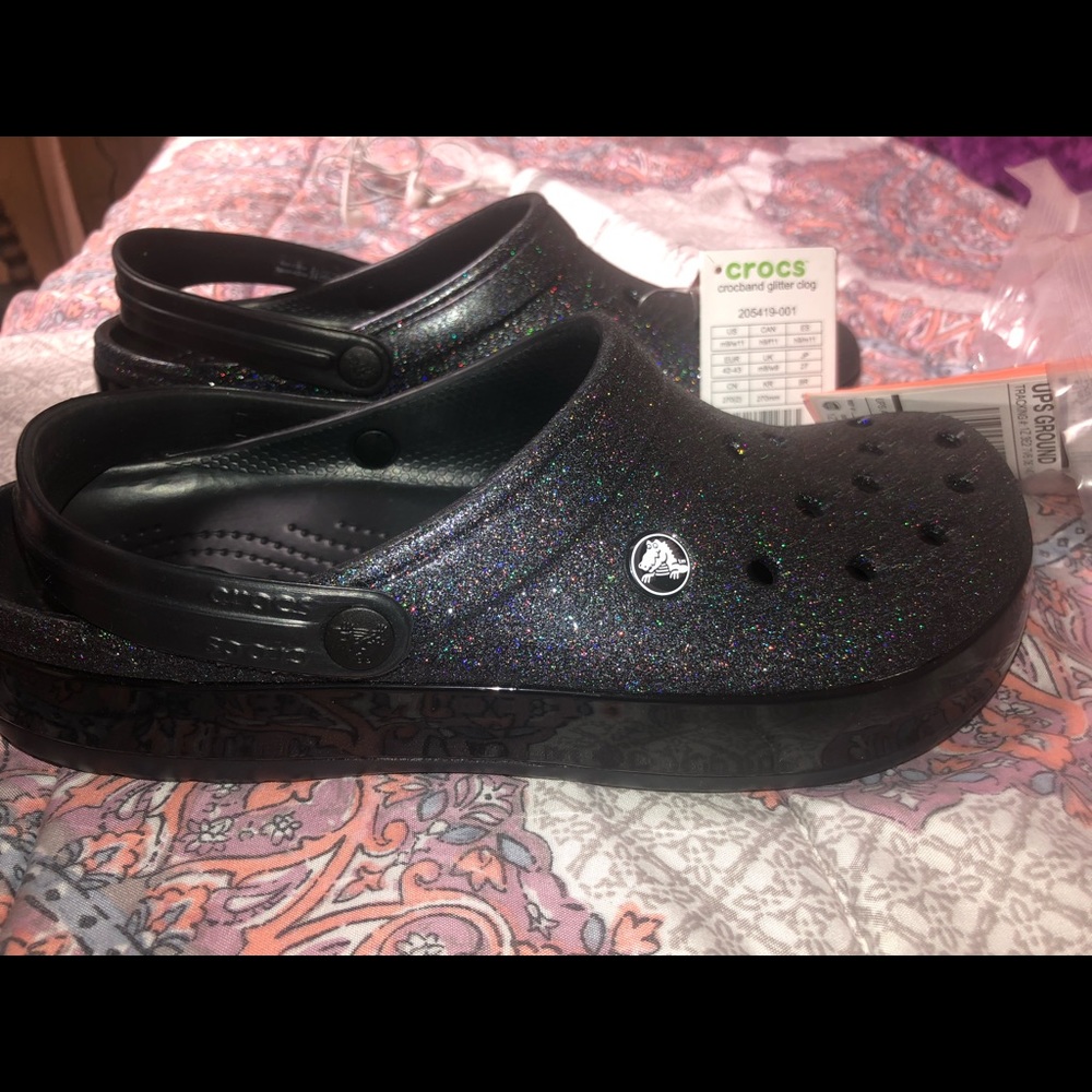 size 11 glitter crocs, just bought the wrong size